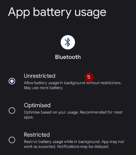 BT Battery optimization
