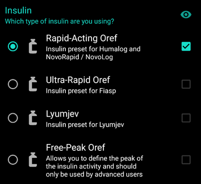 Insulin type