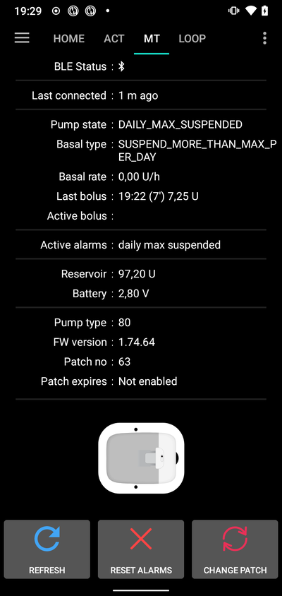 Reset alarms