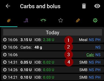 Carbs & bolus