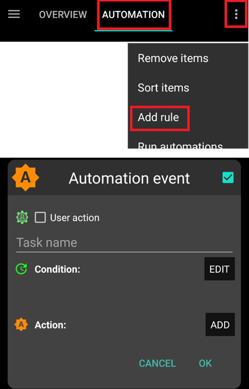 Automation create